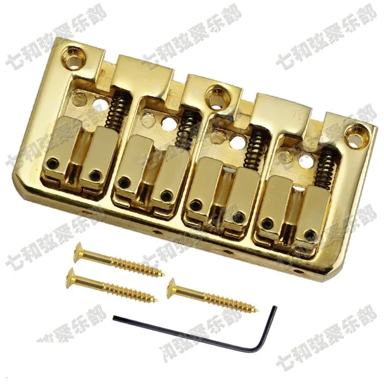 Three colors siliver gold brass 4 strings bass Bridge guitar parts Musical instrument accessories