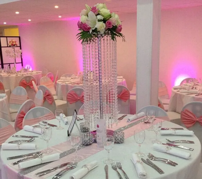 nee de bloemen, inclusief acryl kristal bruiloft middelpunt / 55 cm hoog / bloemstandaard / tafel decor / bruiloft levering
