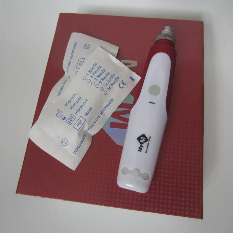 Electric Derma Pen Stämpel Auto Micro Needle Roller Anti Aging Hud Therapy Wand MyM Derma Pen Dermapen med patroner CE Passed