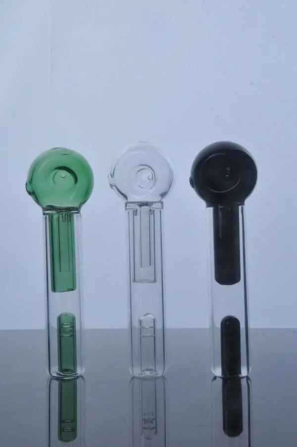 Mini narguilés colorés manipulent des tuyaux en verre pipe à fumer Spoon Bubbler Hybrid Spill Proof fumer bong