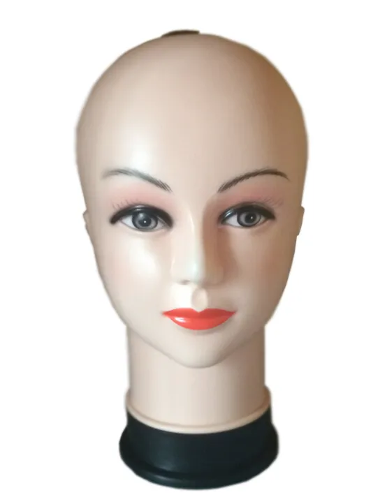 Top-Qualität Frauenschaufensterpuppe-Kopf-Hut-Anzeige Perücke Torso PVC-Trainingskopf Modell Kopfmodell weiblicher Kopfmodell