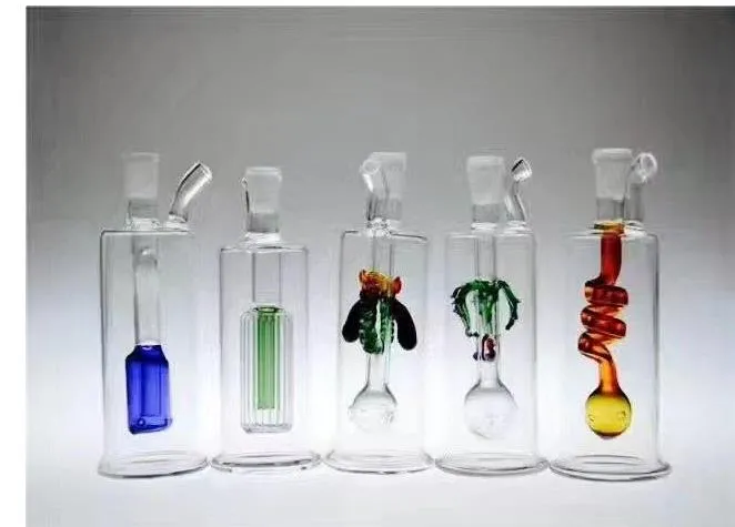Plusieurs mini bouteilles en verre Bongs en verre en gros Brûleur à mazout Pipe à eau en verre Plates-formes pétrolières Fumer des plates-formes