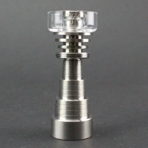 6-in-1 hybride Ti / Quartz Nail Fit 10mm 14mm 19mm Mannelijk / Vrouw voor Water Bongs Olie Rig Pipe