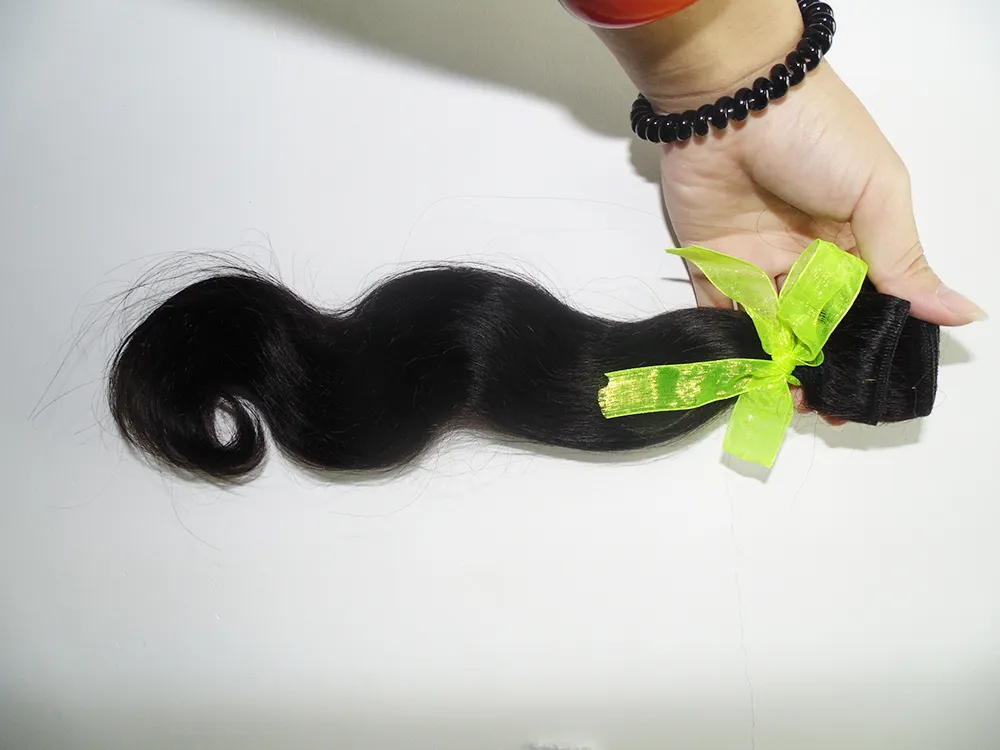 Malaysisk Grad 7a Obehandlat Real Human Hair Fashional Frisyr Bouncy Body Wave Hair / 400g Snabb leverans