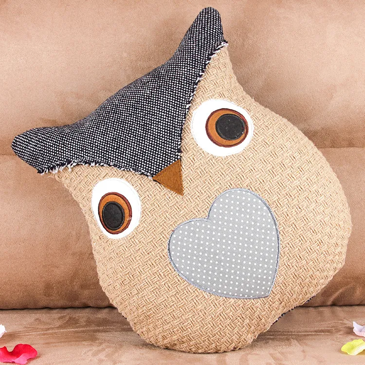 New Mediterranean Style Owl Cushion Creative Handmade Cushions With