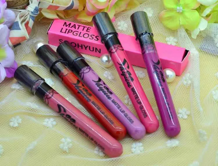 / Soohyun Matte Pinte Velvet Líquido batom impermeável Longa Duração Lip Gloss 24 Cores Sexy Red Roxo Lipgloss