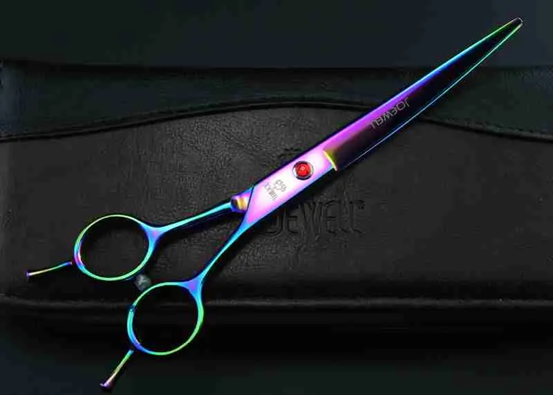 7 inch professional hair cutting scissors pet hair scissors purple/black/gold/blue/colorful 