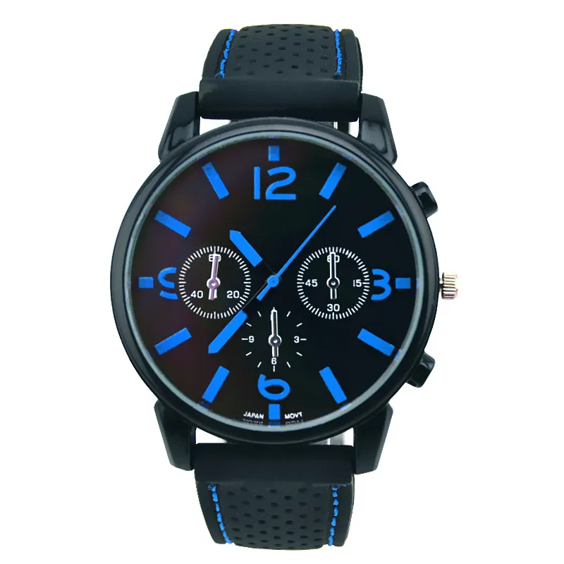 I più nuovi uomini militari guardano gli orologi sportivi da corsa freddi Orologio da polso al quarzo in silicone esterni con quadrante numerico grande regalo