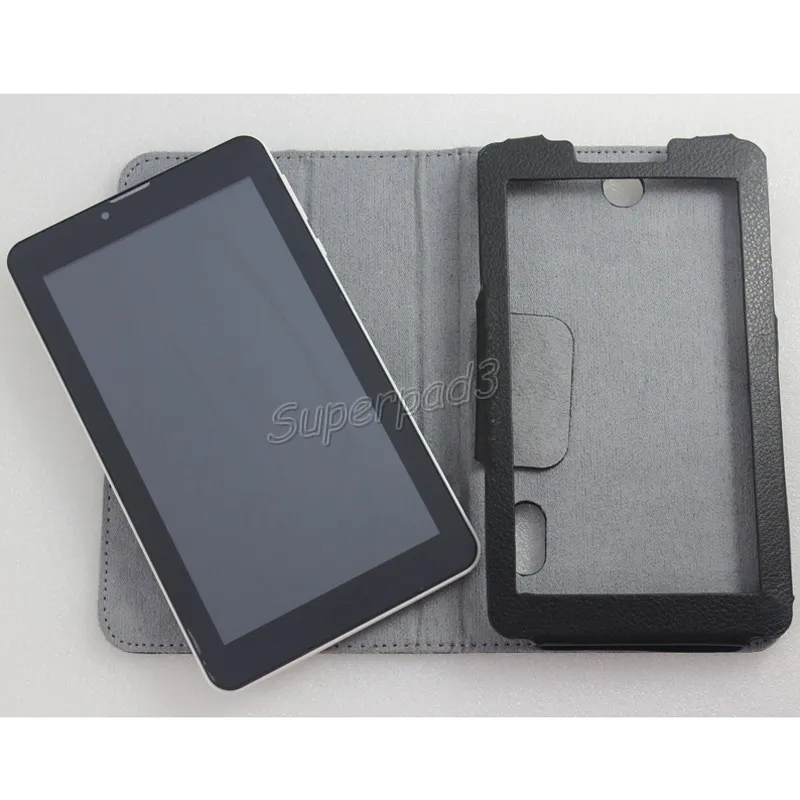 7 tums MTK6572 Dual Core 3G Call Phablets HD-skärm ROM 4GB Dual SIM Dual Camera Android 4.2 Bluetooth GPS WiFi-tabletter