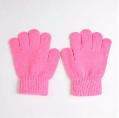 Mode enfants gants enfants gant magique mitaine fille garçon enfant extensible tricoté hiver gants chauds choisir Color9988831