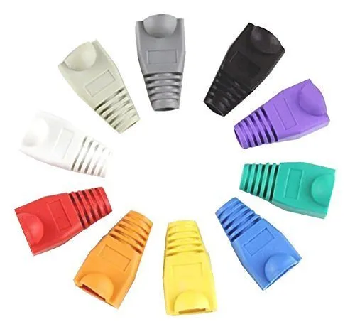 Soft Plastic CAT5E CAT6 Ethernet RJ45 Cable End Cap Connector Boots Plug Cover Network Cable Strain Relief Modular