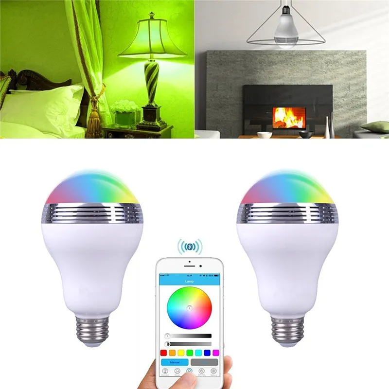 Wireless Bluetooth Light Speaker E27 RGB 6W LED Bulb Bluetooth 40 APP Smart Lighting Lamp Colorful Dimmable Speaker Lights Bulb5381517