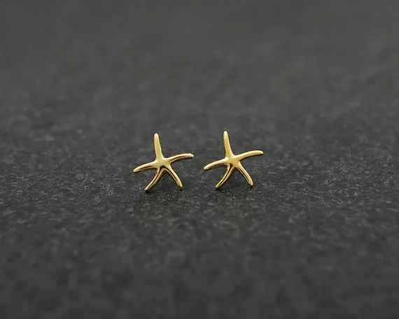 Fashion starfish stud earrings zinc alloy silver plated stud earring Marine biological stud earrings for women whole3208669