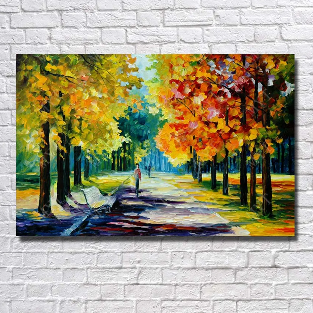 Hand Made Beautiful Tree Road Landscape Oil Painting On Canvas Living Room  Decoration Knife Painting Nice Decor Home Da 12,52 € | DHgate, image size:1000x1000