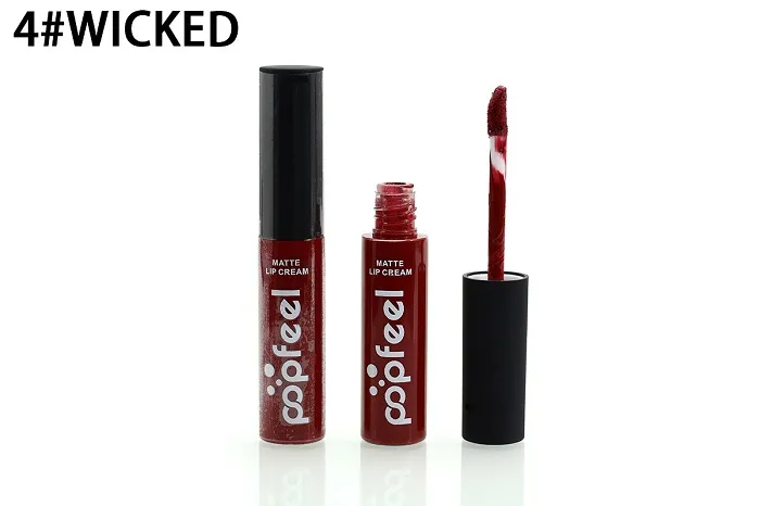100 stks PopFeel Lipstick Langdurige Waterdichte Waterdichte Doe niet Fade Lipstick Cosmetische Makeup Matte 12 kleuren Lipstick