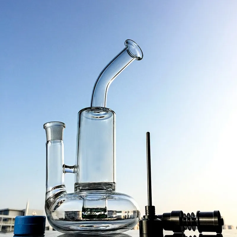 Narghilè Tornado Bong in vetro Dab Oil Rigs con 18mm Titanium Nail Carb Cap Turbine Perc Cyclone Fumo Tubi d'acqua Beaker Bubblers Tubi narghilè