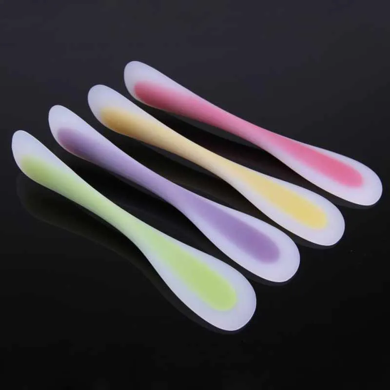 Vente en gros - 1Pcs Double Silicone Spatule Cuillère Outils De Cuisson Pour Gâteaux Pâtisserie Spatules Cookie Crème Glacée Cuillère Spatules Pâtisserie Outils De Cuisson