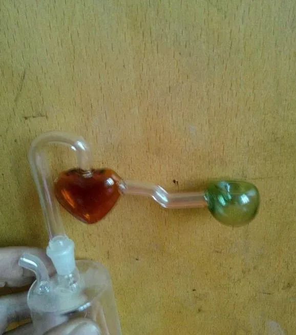 Color heart recessed pot --glass hookah smoking pipe Glass bongs - oil rigs glass bongs glass hookah smoking pipe - vape- vaporizer