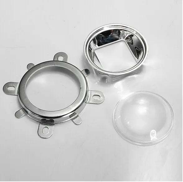 Lentille en verre optique secondaire D44mm avec coupelle de réflecteur 60 angle de faisceau pour 20w-150w haute puissance led livraison gratuite