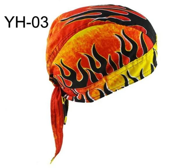 Gratis verzending Mountain Biking Outdoor Sports Bike Fiets Piraat Bandana Hat Hip Hop Cap Sjaal Durag Printing Man's Cap