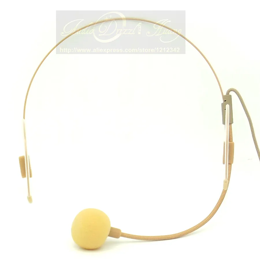 Mâle Filetage verrouillage 3,5 mm Connecteur invisible Chair Couleur serre-tête Oreillette Microphone casque micro sans fil pour Bodypack