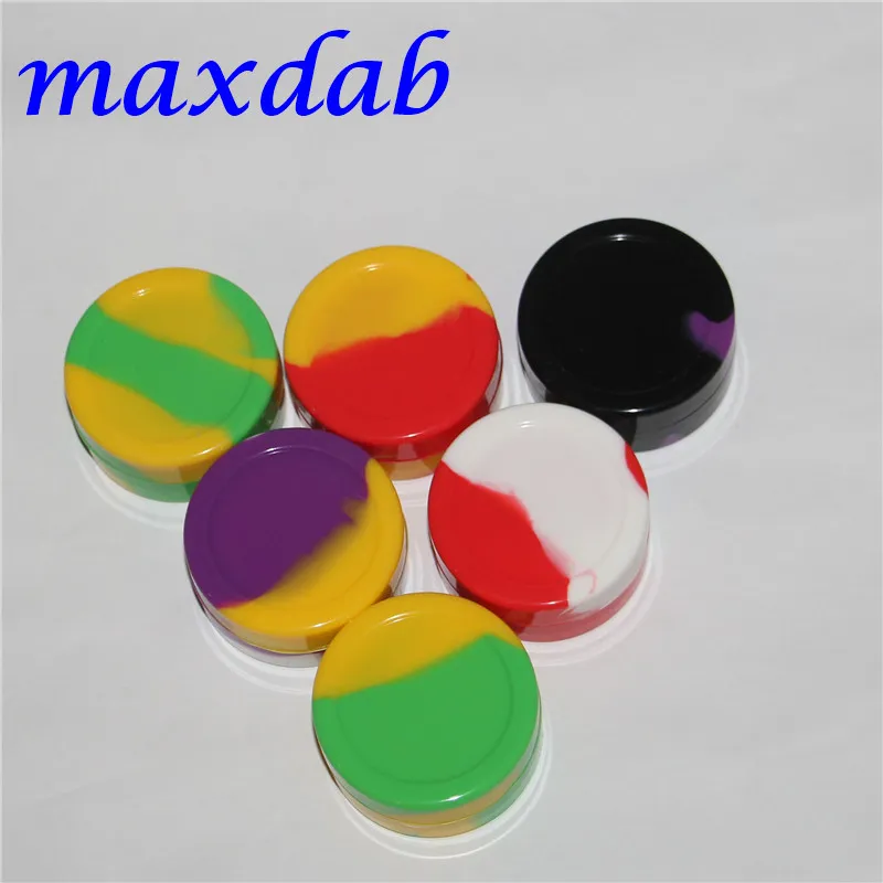 55*28mm 22ml Nonstick Wax Containers silicone box Silicon container dabber FDA Approved wax jars dab storage rubber for concentrate oil