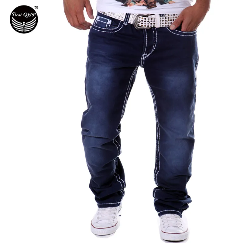 Gros-Hommes Jeans 2016 Long Jeans Homme Pantalones Hombre Loisirs Dégradé Couleur Hommes Pantalon Double Poche Jeans Pantalon QWEOMVXZV