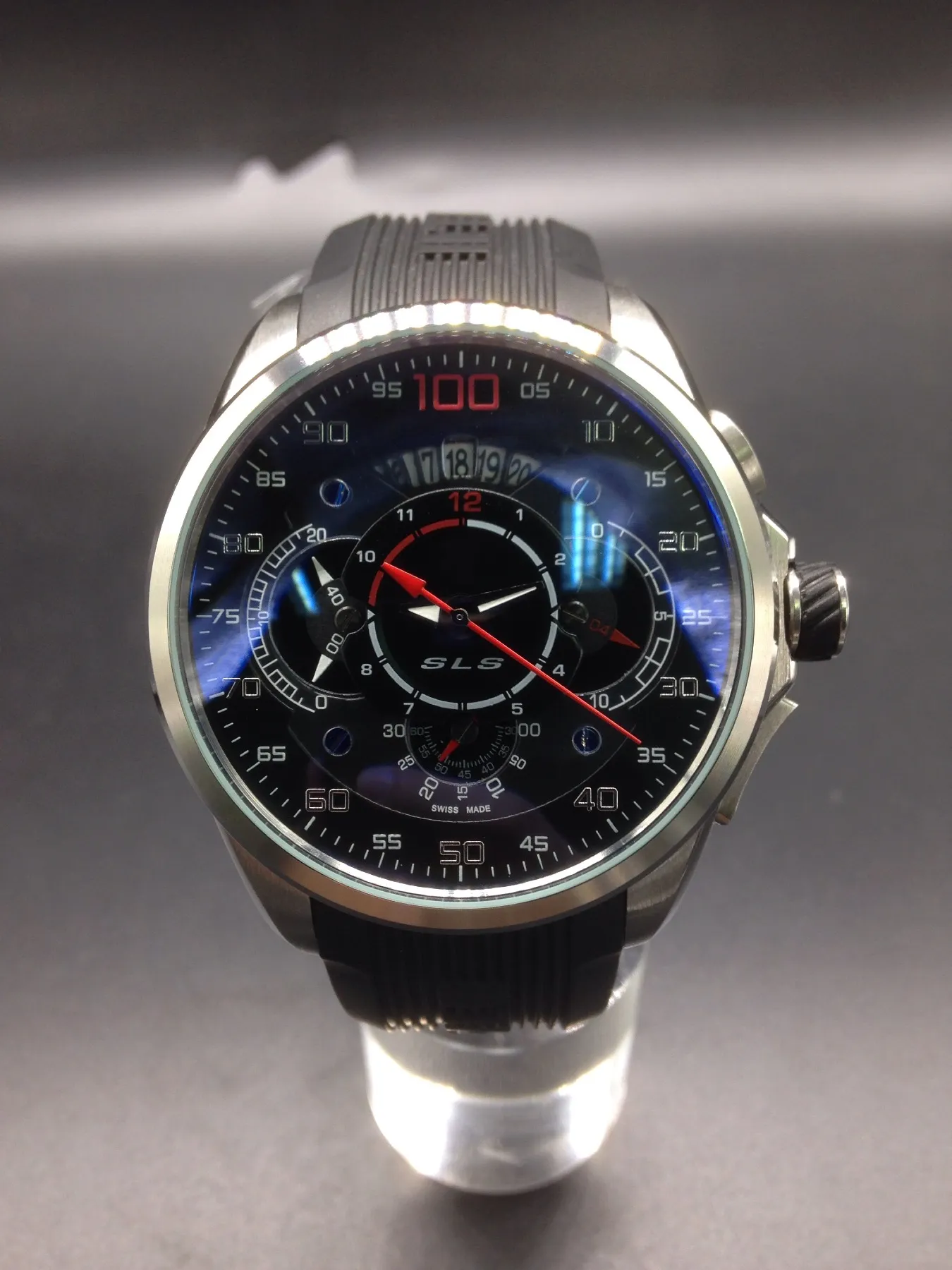 роскошные Limited flyback Edition мужские часы спорт кварцевые хронограф сапфировое стекло высокое качество резиновый ремешок часы
