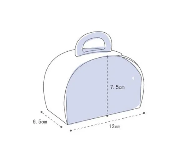 Neue 13x6 5x7 5 cm Kraftpapier Lebensmittelbox Kuchenbox Keksboxen 100 Stück / Los rosa Gitter Pralinenschachteln kostenloser Versand