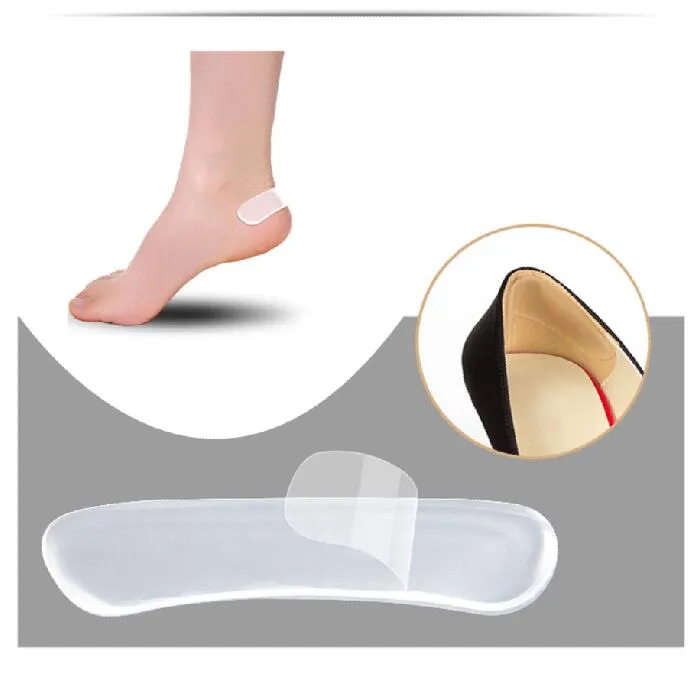 New Fashion Insoles for Shoes Silicone Gel Heel Cushion protector Shoe Insert Pad Insole drop ship