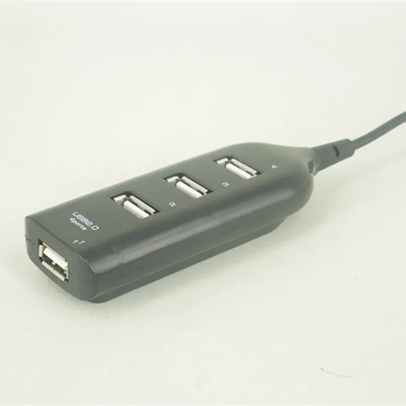 4 Port High Speed Mini USB 2.0 Hub For Laptop PC 480Mbps USB Hubs with 100cm Cable