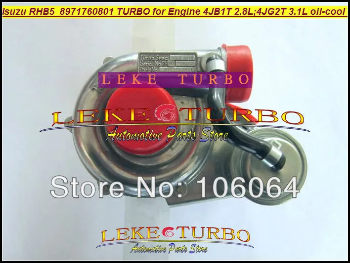 Wholesale New RHB5 VA190013 VICB 8971760801 turbo for ISUZU Engine 4JB1T 2.8L 4JG2T 3.1L oil cooled turbocharger (4)