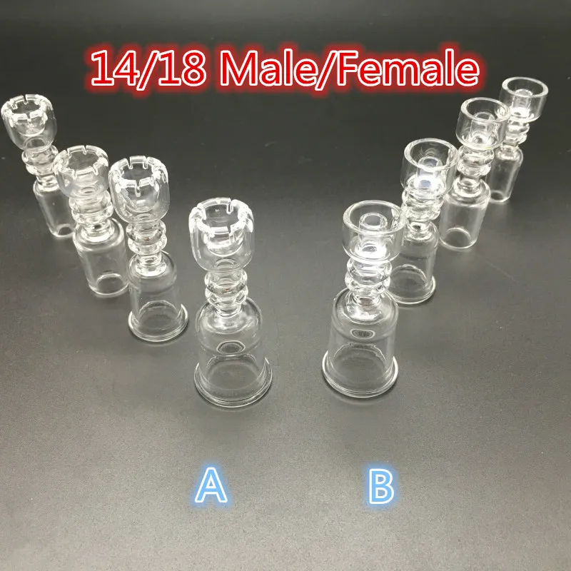 Daisy Style Domeless Rökning Quarts Nail 14mm 18mm Kvinna Manlig Clear Gemensam Titan Nails Bowl för Vaxolje Riggar Glas Bongs