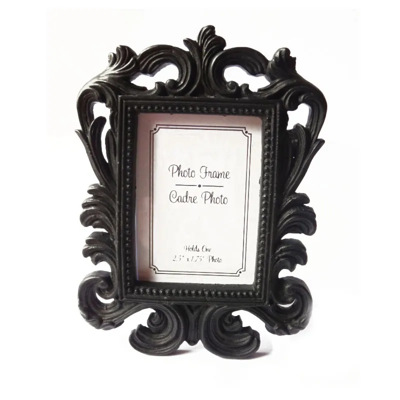 Victorian Style Resin White&Black Baroque Picture/Photo Frame Place Card Holder Bridal Wedding Shower Favors Gift ZA1230