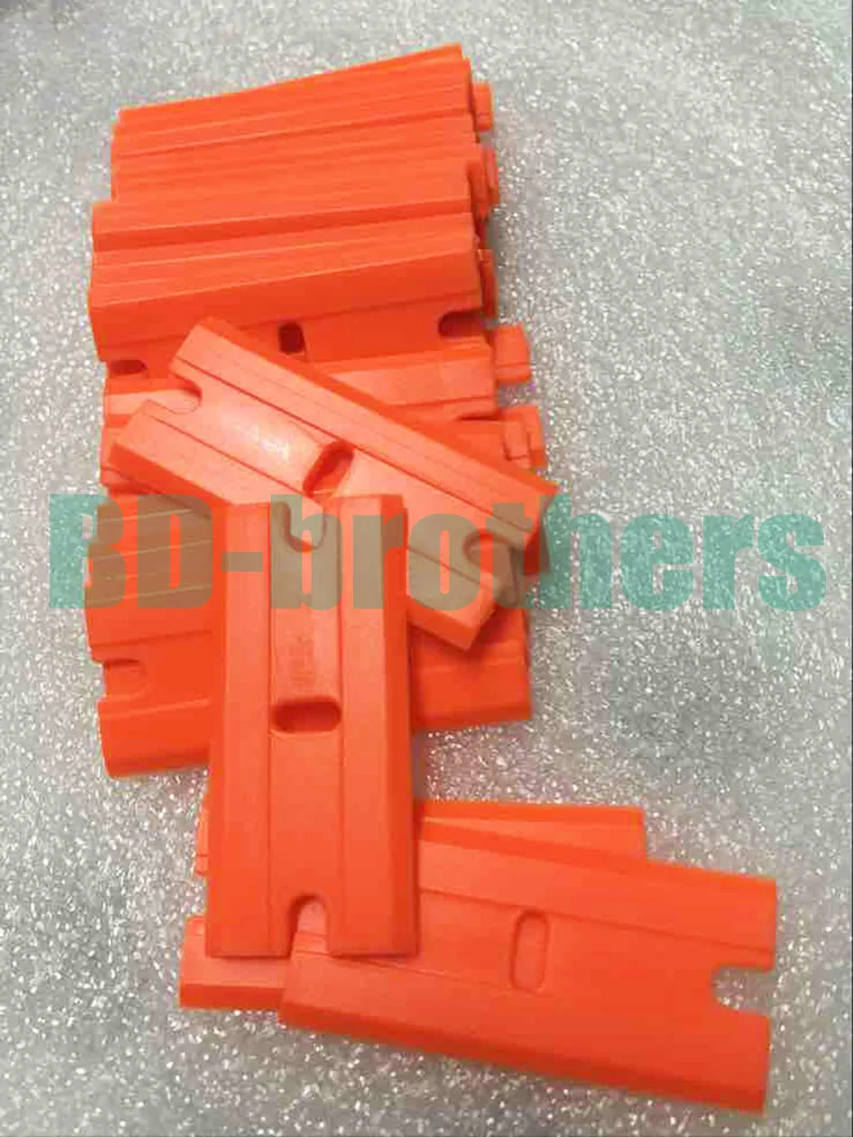 Wolesale Orange Plastic Razor Scraper Blades Double Edged Plastic Razor Blades Squeegee 1000pcs/lot