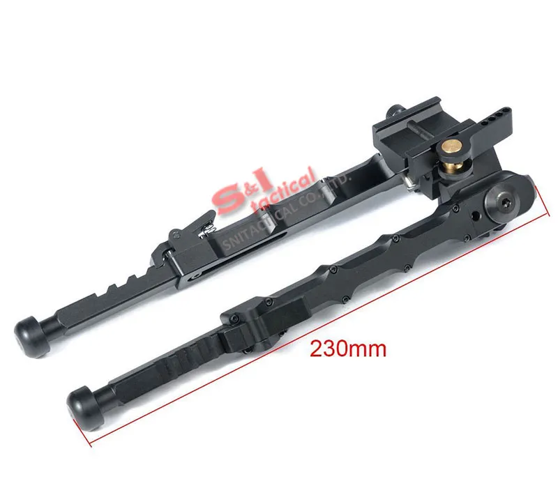 حامل ثلاثي القوائم من الألومنيوم التكتيكي SR5 سريع الفصل SR-5 QD Bipod مناسب 20 مللي متر سكة بيكاتيني لنطاق البندقية أسود