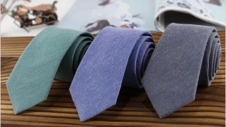 Solide Krawatte, 9 Farben, 6 x 145 cm, Freizeit-Krawatte aus Baumwolle, berufliche Pfeil-Krawatte für den Vatertag, Business-Krawatte für Herren, Weihnachtsgeschenk