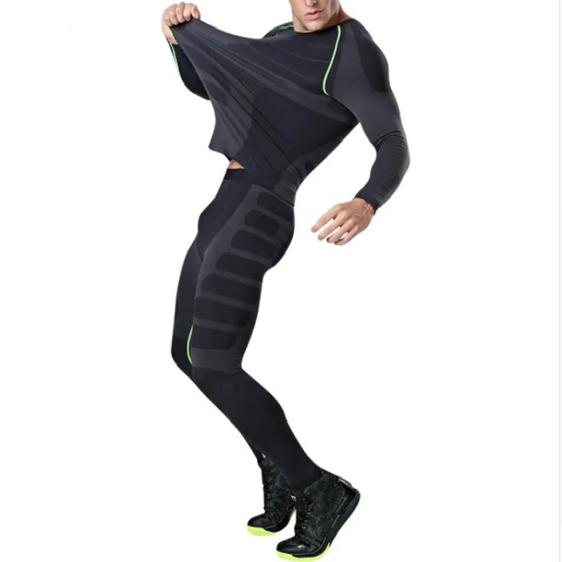 Survêtement de Compression à séchage rapide, ensemble de course serré, T-shirt, pantalon, Leggings, vêtements de Sport pour hommes, combinaison de Sport Demix