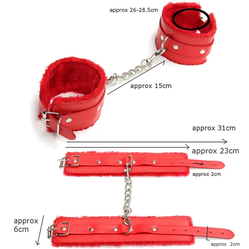 BDSM Bondage Restraint Stiff Steel Metal Spreader Bar med handbojor och fotled manschetter Vuxen spel leksak sex händer och ben bälte bälte