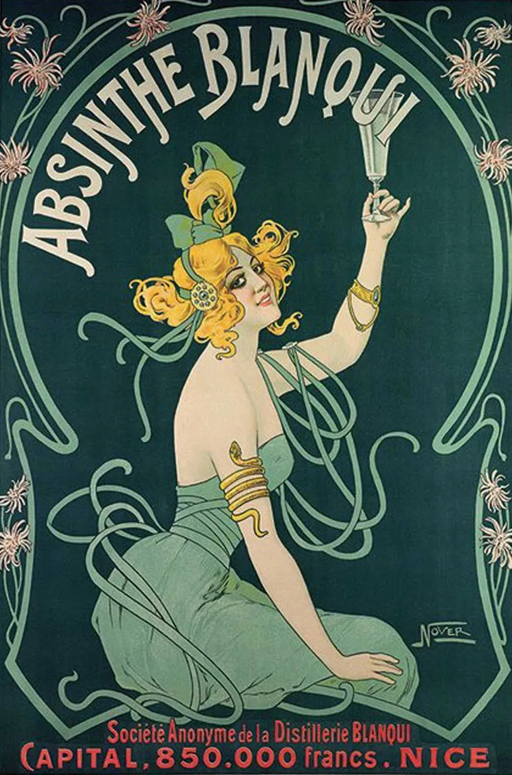 Absinthe Robette Classic 1896 Art Livemont PRINT Wall Decor Fabric