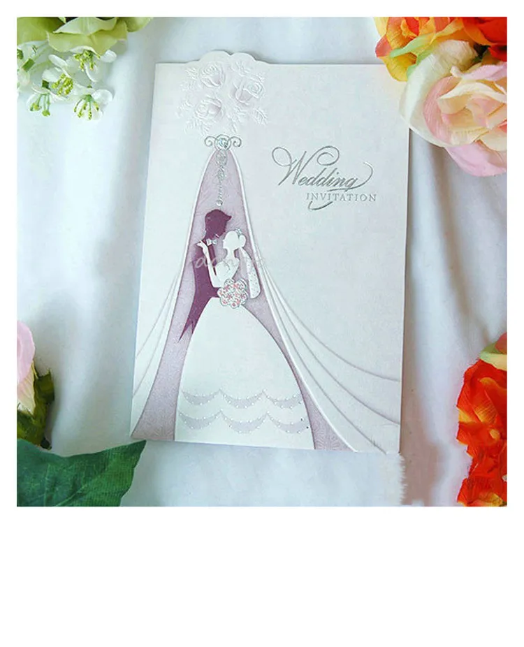 2016 style européen fait à la main des mariés de mariage personnalisé félicitations Félicitations Cartes de mariage Cartes de mariage Cartes de mariage