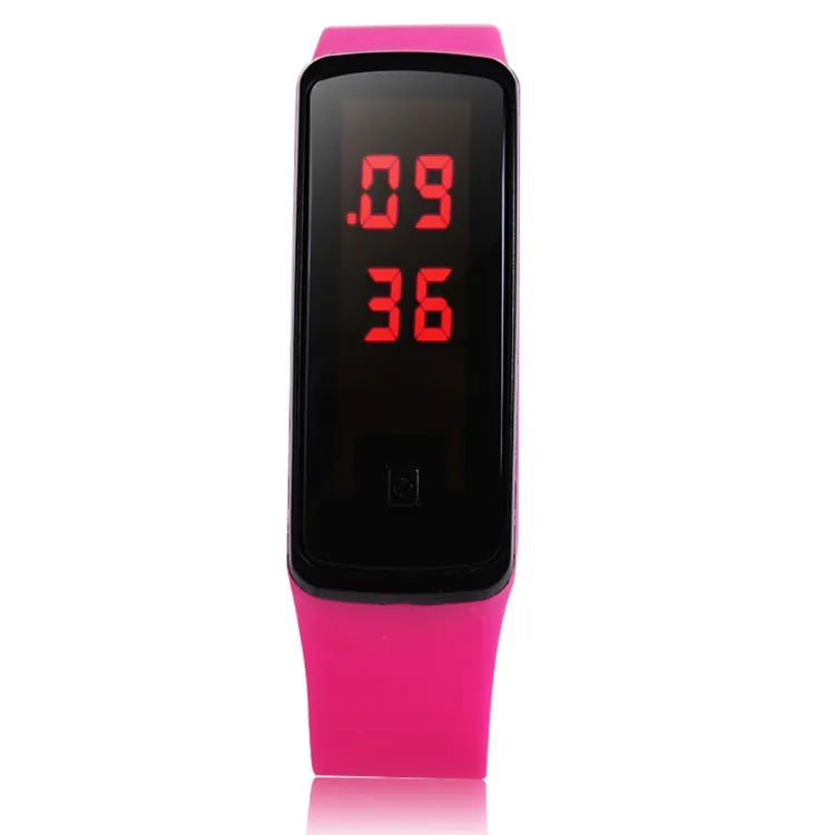 2016 Fashion Sport LED Touch Screen Watch Candy Jelly Silicone Rubber Digital Bracelet Watches Men Women Unisex Sports Wristwatch DHL free