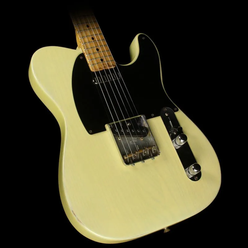 Em estoque, barragem de luxo de luxo de estoque creme de guitarra elétrica de guitarra elétrica grátis através do corpo Black Pickguard