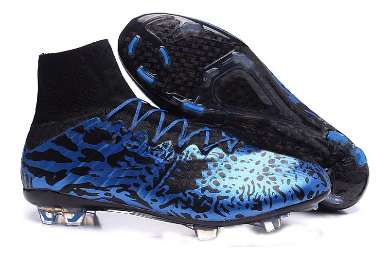 2016 Leather Mens Soccer Boots Outdoor Long Spike FG Foorball Shoes For