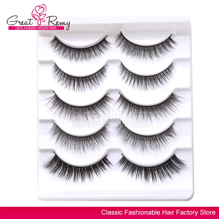 Greatremy Different Styles Hand-made Makeup Natural Thick Soft Fake Eyelashes for Party and Daily Use