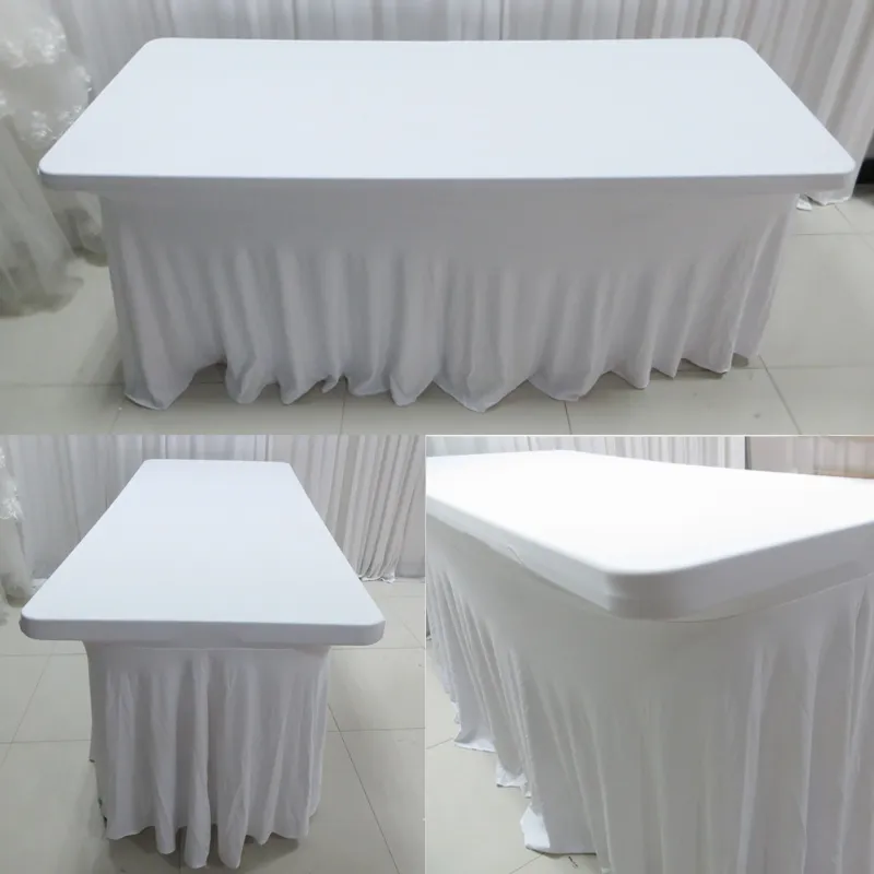 A 6FT * 29 « » Luxe Lycra rectangle Automne naturel Swag Tableau blanc Tissu pour décoration de mariage pour la livraison gratuite