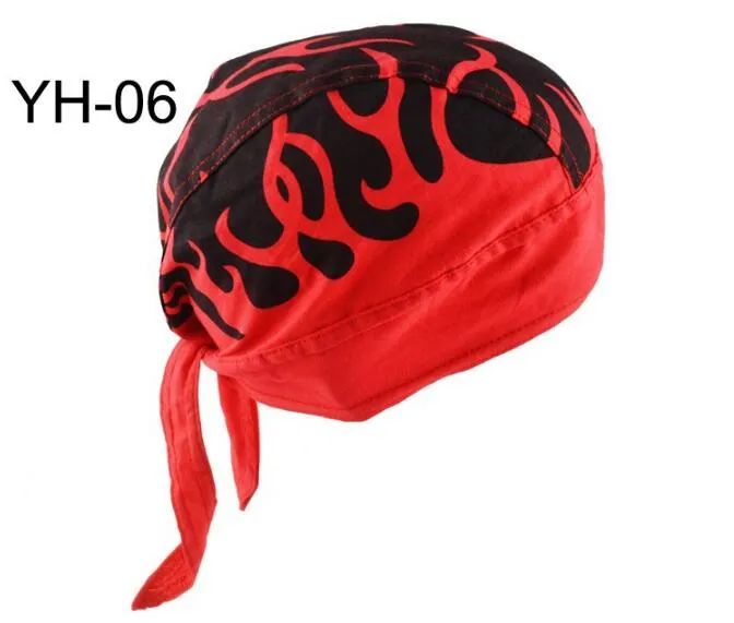 Darmowa Wysyłka Kolarstwo górskie Outdoor Sport Bike Rower Pirate Bandana Hat Hip Hop Cap Scarf Durag Drukowanie Man's Cap