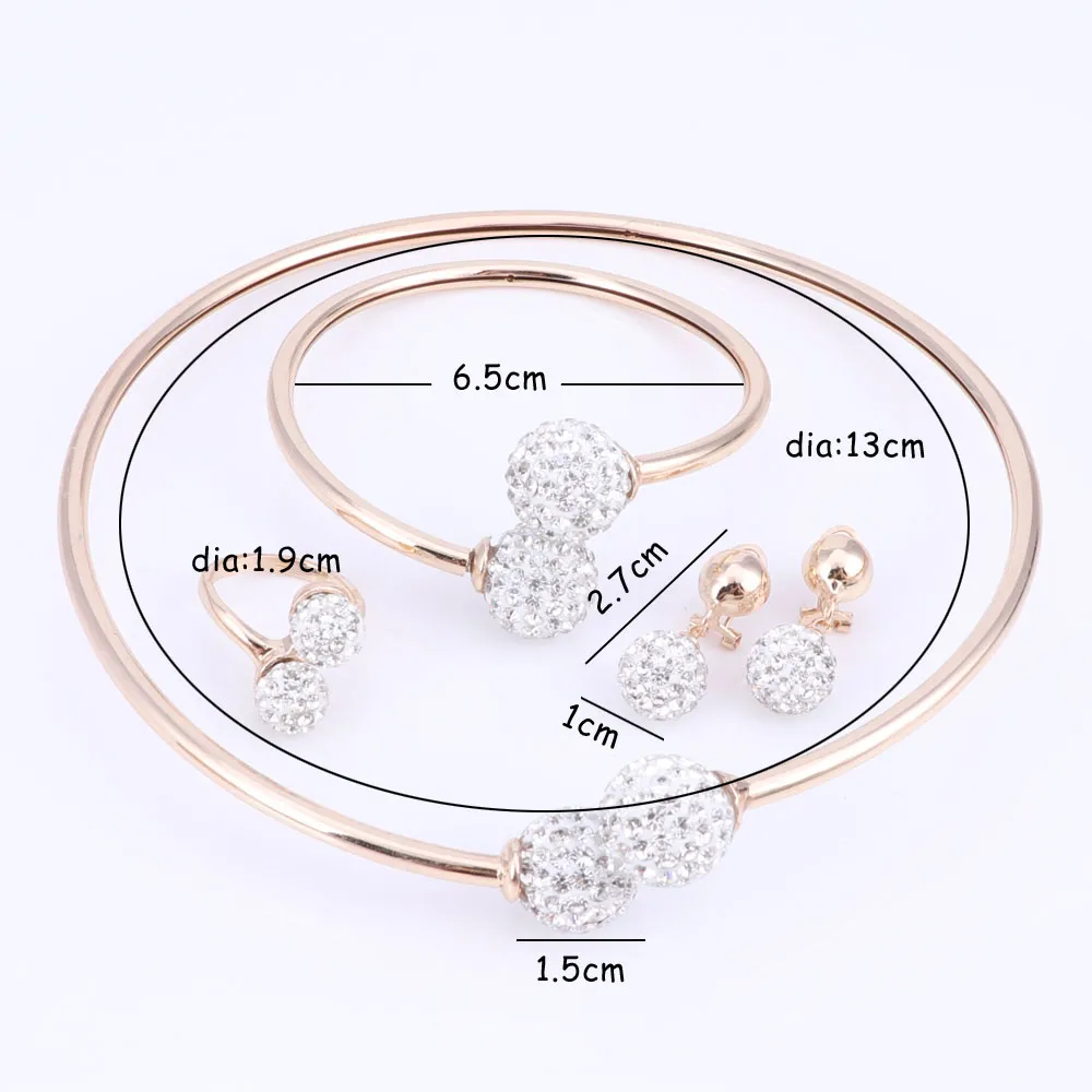 Set di gioielli di perle africane all'ingrosso Set da sposa di moda di gioielli da donna Dubai Set di orecchini in oro puro con collana color oro