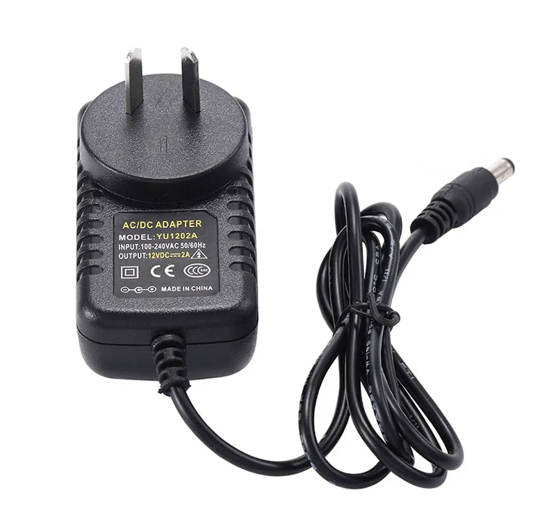 IC 칩 AC 100-240V DC 12V 2A 전원 공급 장치 어댑터 5.5x2.5mm 어댑터 CCTV 카메라 Led 스트립 DHL 무료 배송