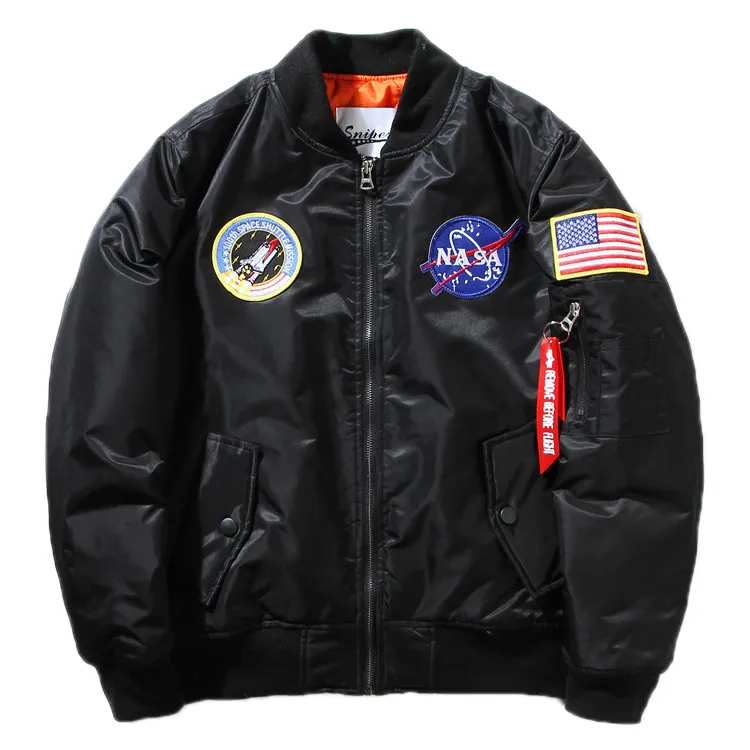 Fall-Flight Pilot Jacket Jas Bomber Ma1 Mannen Bomber Jassen Borduurwerk Honkbaljassen M-XXL